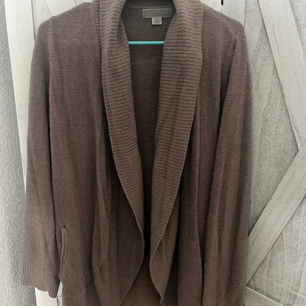 Barefoot Dreams Mauvy Pink color Open Cardigan